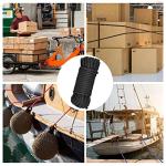 10 Metres Soft Cotton Rope, Thick Cotton Cord, All Purpose Soft Rope for DIY Craft Projects Hanging Bundling, Black