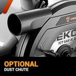 Circular Saw 1200W: DEKOPRO High-Power Saw with 165mm 24T Blade, 4800 RPM, Max Cut Depth 55mm (90°), 33mm (45°), Heavy-Duty Steel Base, Includes Guide Rai, Power Saw for Wood, PVC