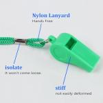 10 Pcs Plastic Whistles Sports Whistles, Loud Clear Crisp Referee Whistle with Lanyard, Ref Whistles for Football Sports Teachers Coaches Emergency Survival Camping Lifeguard Whistles Party Whistles