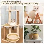 vsshe 10m Jute Rope, 8mm Thick Jute Twine String, Natural Braided Jute Garden Rope for Cat Scratching Post Ropes, Gardening, Camping, Decoration, Gift Wrapping and Craft Decoration (Brown)