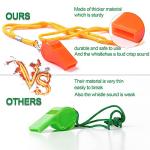 SANNIX 7 Pack Plastic Whistles Coaches Referee Whistles with Lanyards Colorful Whistles for Kids Sports Whistles for Football Basketball Training Gyms Emergency