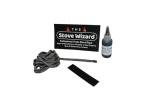 The Stove Wizard Black Stove Rope Kit 10mm x 2.5m Long with Large 50ml Super Seal Adhesive Flues Glass Door Seals Wood Log Burner Replacement Multi Fuel Stove Made In The UK