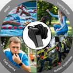 LANAFAY 12Packs Whistle, Black Referee Whistles, Sports Whistles with Lanyard, Loud Crisp Sound Whistle, Plastic Coach Whistles for School Sports Training, Football, Security and Emergency Survival