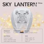 Douzi Chinese Sky Lanterns (6 Pack) 100% Biodegradable No Assembly Required - Beautiful Lantern for White for Weddings, Birthdays, Parties,Memorials and Much More