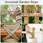 vsshe 10m Jute Rope, 8mm Thick Jute Twine String, Natural Braided Jute Garden Rope for Cat Scratching Post Ropes, Gardening, Camping, Decoration, Gift Wrapping and Craft Decoration (Brown)