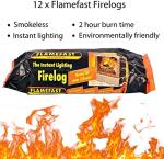MDL Instant Light Smokeless Fire Logs - Case of 12 Logs