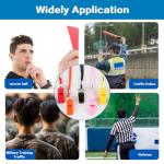 10 Pcs Plastic Whistles Sports Whistles, Loud Clear Crisp Referee Whistle with Lanyard, Ref Whistles for Football Sports Teachers Coaches Emergency Survival Camping Lifeguard Whistles Party Whistles