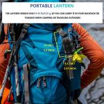 Jsdoin Camping Lights, 2 x Camping Lantern Battery Operated Portable LED Camping Lamp with Foldable Hook, Tent Lights Waterproof Outdoor Hanging Lamp for Emergency, Hiking, Camping, Black