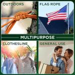 TECEUM Rope – 6mm & 10 mm – 27.5M | 46M– Strong All-Purpose Utility Rope – Camping, Crafting, Flag Pole, Indoor & Outdoor – Polypropylene Nylon Poly Lightweight Diamond Braided Cord – Black