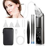 Ear Wax Vacuum Removal Tool, 6 Gear Strong Suction Electric Ear Cleaner Ear Vacuum Wax Remover, USB Charge Ear Wax Vacuum Cleaner Ear Wax Suction for Adults Kids (Black)