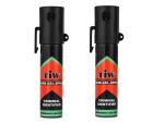 Self-Defence Spray. UK Legal Pepper Spray alternative. FARB-GEL-SPRAY with Criminal ID Dye. UK Police Used Brand TiW TW1000. Pocket Clip. Keyring Hole. Safety Trigger. (2x 20mL UNITS). Made in Germany