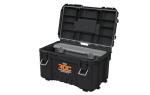 Keter ROC Pro Gear Heavy Duty Toolbox, 25 Year Warranty, Modular, Stackable, Lightweight, Durable, IP65 Water Resistant, Black