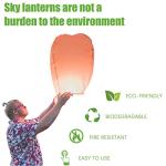 Chinese Sky Lanterns (8 Pack) 100% Biodegradable No Assembly Required - Beautiful Lantern for Weddings, Birthdays, Parties,Memorials and Much More