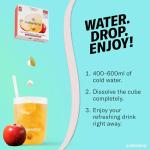 waterdrop® Microdrink Classic Fruit Mix Set - 48 Water Flavouring Hydration Tablets, Flavoured Water Cubes in Orange, Apple, Raspberry & Blackcurrant Flavours, Vitamin C & B, Vegan, Sugar Free