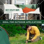 TECEUM Rope – 6mm & 10 mm – 27.5M | 46M– Strong All-Purpose Utility Rope – Camping, Crafting, Flag Pole, Indoor & Outdoor – Polypropylene Nylon Poly Lightweight Diamond Braided Cord – Black