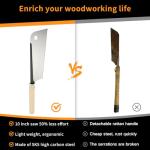 Japanese Pull Saw 10inch SK5 High Carbon Steel Japanese Hand Saw 17 Teeth Japanese Saw Lightweight Beech Handle Carpenter Cut Saw for Ultra Fine Cross-Cut Rip-Cut