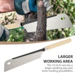 Japanese Pull Saw 10inch SK5 High Carbon Steel Japanese Hand Saw 17 Teeth Japanese Saw Lightweight Beech Handle Carpenter Cut Saw for Ultra Fine Cross-Cut Rip-Cut