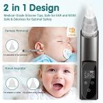 Ear Wax Vacuum Removal Tool, 6 Gear Strong Suction Electric Ear Cleaner Ear Vacuum Wax Remover, USB Charge Ear Wax Vacuum Cleaner Ear Wax Suction for Adults Kids (Black)