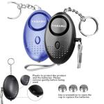 Personal Safety Alarms For Women,Reusable Police Approved 140DB Super-Loud! Siren, Small Personal Security Alarm with LED Light,Torch Keychain for Women, Girls, Children and Elderly.(Pack of 2)