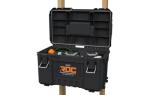 Keter ROC Pro Gear Heavy Duty Toolbox, 25 Year Warranty, Modular, Stackable, Lightweight, Durable, IP65 Water Resistant, Black