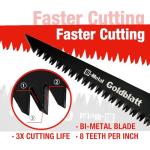 Goldblatt Folding Jab Saw, 8-TPI Bi-Metal Blade, Ideal for Cutting Drywall Wallboard Plywood