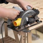 Enventor Circular Saw, 1400W 6000RPM Electric Circular Saws with Laser Guide, Max Cutting Depth 62mm (90°), 48mm (45°), Saw Blades(185mm, 24T), Pure Copper Motor, Ideal for Wood Cutting Corded
