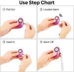 Personal Alarms For Women, 3 Pack Personal Safety Rape Alarm, Reusable Police Approved 140DB Loud Alarm With LED Light, Small Personal Security Alarm Torch Keychain For Women Girls Children & Elderly