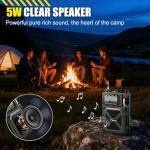 Portable DAB & FM Radio with Bluetooth 5.3, Solar Radio, 4000mAh Rechargeable Battery Hand Crank Radio with SOS, Flashlight, Earphone Jack, SD Card, USB, Emergency Wind up Radio