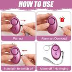 Flintronic 5 Packs Personal Alarms, 140DB Personal Security Alarm with LED Light, Self-Defense Emergency Alarm for Women, Girls, Children and Elderly