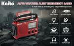 Kaito KA500RED 5-Way Powered Emergency AM/FM/SW Weather Alert Radio, Red