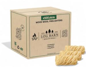 Log Barn Natural Firelighters (Box of 500). Natural Fire Lighters for Wood Burners, Pizza Ovens, Open Fires. BBQ Lighters, Fire Starters for Log Burners – Genuine Log Barn Fire Wood & Eco Firelighters