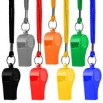Hipat Whistle, 12 Packs Sports Whistles with Lanyard, Loud Crisp Sound Whistle Bulk Ideal for Coaches, Referees, and Officials (8Colors)