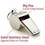 Hipat Whistle, 12 Packs Sports Whistles with Lanyard, Loud Crisp Sound Whistle Bulk Ideal for Coaches, Referees, and Officials (8Colors)