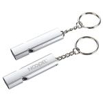 Emergency Survival Whistle Noopel Double Tubes Safety Whistle 2 pack with keychain for Boating Outdoor Camping Hiking Hunting Sports Dog Training (2 Pack Silver)