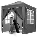 SANHENG Pop Up Gazebo, Pop Up Tent with Weights, Fully Waterproof, All Weather Gazebo ideal for Outdoor Party Camping (2x2m,Grey)
