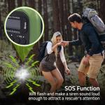 NEDIS Portable Emergency DAB+/FM Wind Up Radio with Solar Panel & Hand Crank, with 2500mAh Rechargeable USB Power Bank, LED Torch & SOS Alarm, for Camping, Hiking & Outdoor