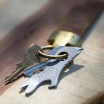 Gerber Gear Shard 7-in-1 Keychain Bottle Opener Multitool with Screwdriver, Gifts for Men - Silver