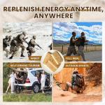 Gluten Free Emergency Food Ration Bars, Original Flavor Survival Tabs Supply for Outdoor Camping Emergency Snowstorm Earthquake Disaster Preparedness Kit With Long Self Life