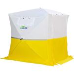 Goutime Pop Up work shelter Gazebo 2mx2m small event shelter party tent garden bbq Fishing camping/Trade Shows/Temporary Emergency/Construction,Outdoor lightweight fold up Work Tent（white yellow）