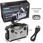 Solar Radio, AM/FM Portable Crank Radio, Dynamo Emergency Radio with 4000 mAh Rechargeable Battery, LED Torch, SOS Alarm for Camping, Outdoor, Emergency (03)
