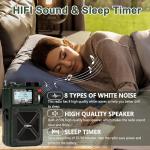 Greadio Portable DAB/DAB+/FM Solar Radio with Bluetooth 5.3, Flashlight, Hand Crank, Emergency Wind Up Radio, 4000mAh Rechargeable Battery with SOS,USB,SD Card,Headphone Jack,White Noise