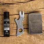 Gerber Gear Shard 7-in-1 Keychain Bottle Opener Multitool with Screwdriver, Gifts for Men - Silver