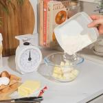 Salter Mechanical Kitchen Scale – Mini Analogue Food Scale, Baking/Cooking, 3kg Capacity, 1L Dishwasher Safe Detachable Bowl, No Batteries, Scale Fits Inside Bowl For Compact Storage, 24 x 18 cm