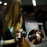 Hion Safe Personal Alarm for Women,Rechargeable 130dB Police Approved Rape Rope Alarm with LED Flashlight Self Defense Keychain,Panic Attack Safety Alarm for Girl Kid Elderly Student(Pink）