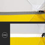 Goutime Pop Up work shelter Gazebo 2mx2m small event shelter party tent garden bbq Fishing camping/Trade Shows/Temporary Emergency/Construction,Outdoor lightweight fold up Work Tent（white yellow）