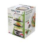Salter 3 Tier Electric Food Steamer - 7.5L, Stackable Steaming Baskets, Dishwasher Safe, BPA Free Includes Rice Bowl, 60 Minute Timer, Compact Storage, Healthy Cooking Vegetables & Fish, 500W