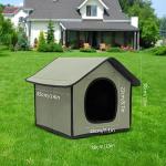 Pet Outdoor Villa - Waterproof Cat House Outdoor & Rainproof Dog & Cat House, Outdoors Cat Shelter Collapsible & Foldable Pet Shelter