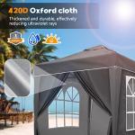 SANHENG Pop Up Gazebo, Pop Up Tent with Weights, Fully Waterproof, All Weather Gazebo ideal for Outdoor Party Camping (2x2m,Grey)