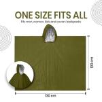 Ember Rock Emergency Survival Rain Poncho - 2 Pack Thermal Mylar Foil Blanket - Reversible Waterproof Heat Retention Rain Protection - Bushcraft Outdoor Gear