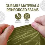 Ember Rock Emergency Survival Rain Poncho - 2 Pack Thermal Mylar Foil Blanket - Reversible Waterproof Heat Retention Rain Protection - Bushcraft Outdoor Gear